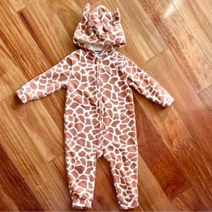 Giraffe Animal Jungle Halloween Toddler 2T Fleece Jumpsuit Costume
